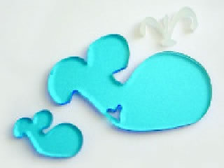 Heidi Grace - spring whale and baby  (sold in 3's)